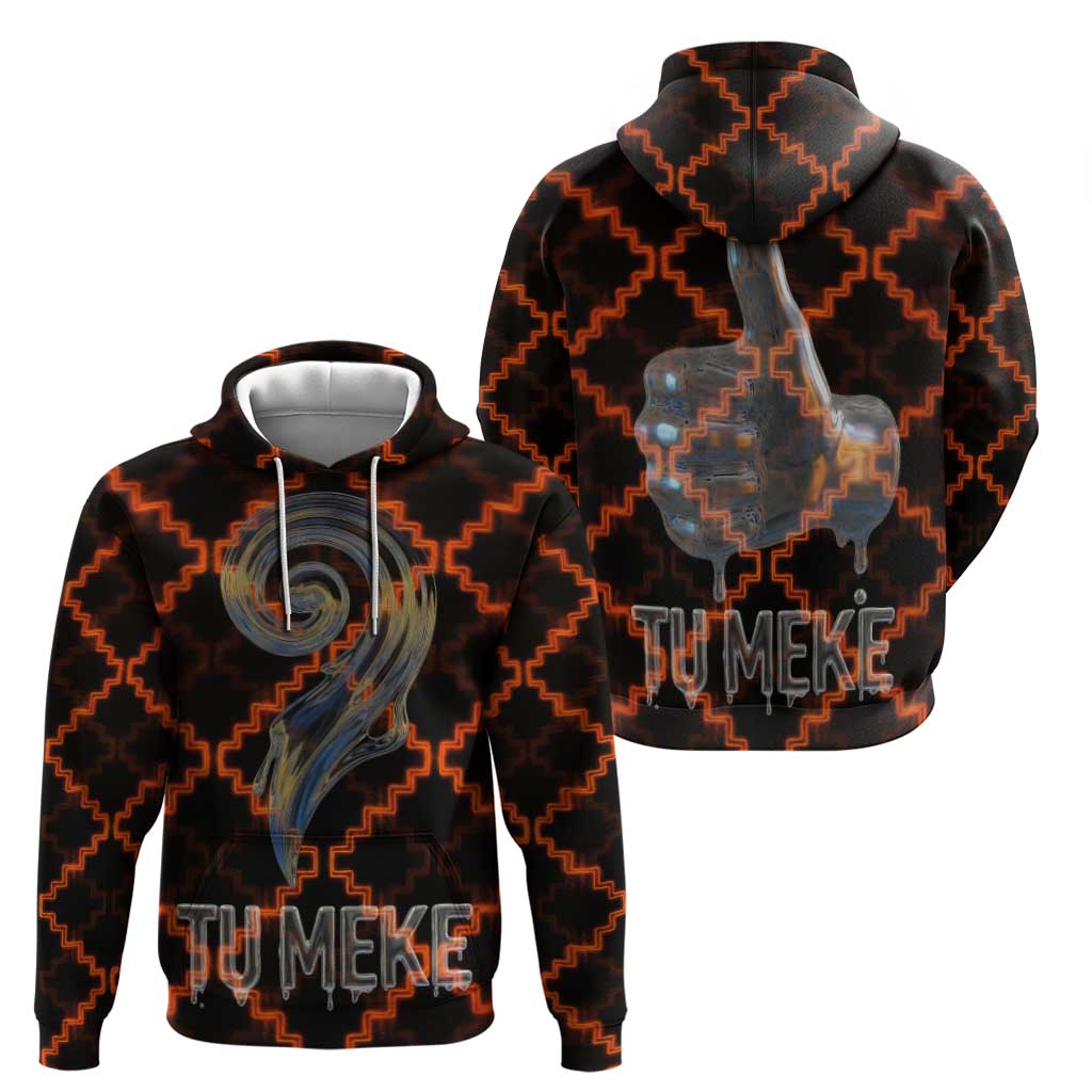 Tu Meke Maori New Zealand Slang Zip Hoodie with Glow Neon Step Style TS04 - Polynesian Pride