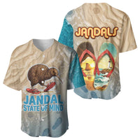 Kiwi Jandal Beach Life Baseball Jersey New Zealand Flip Flops Ocean Wave Surf Style TS04 - Polynesian Pride