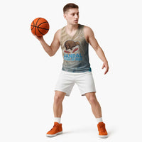Kiwi Jandal Beach Life Basketball Jersey New Zealand Flip Flops Ocean Wave Surf Style