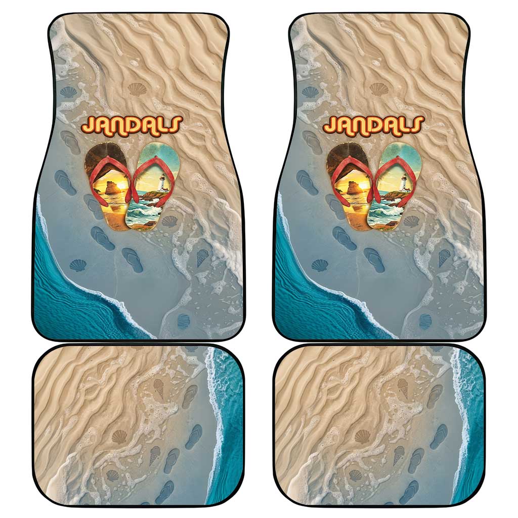 Kiwi Jandal Beach Life Car Mats New Zealand Flip Flops Ocean Wave Surf Style TS04 - Polynesian Pride