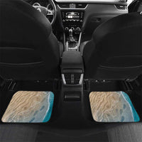 Kiwi Jandal Beach Life Car Mats New Zealand Flip Flops Ocean Wave Surf Style TS04 Set 2pcs - Back Beige Cyan - Polynesian Pride