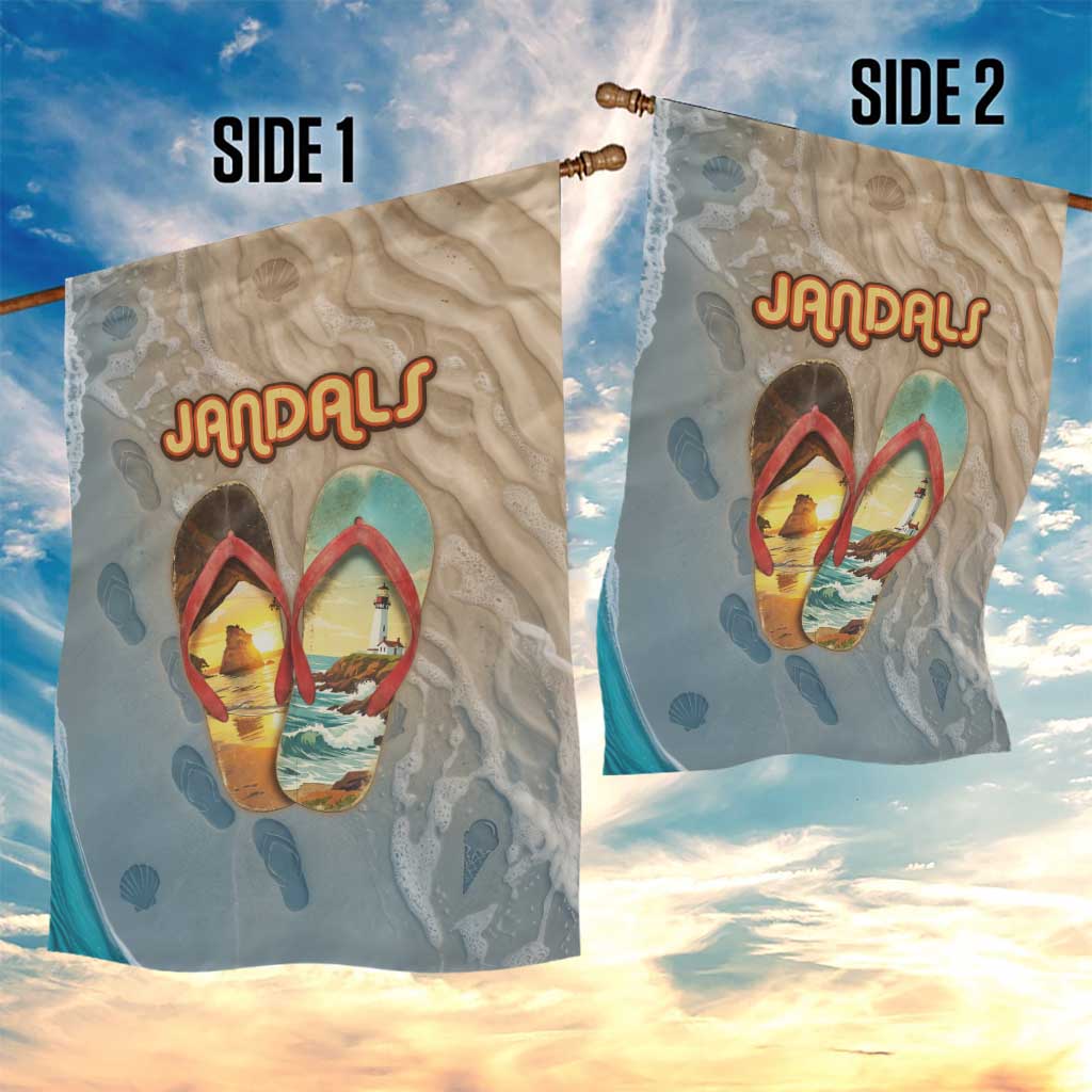 Kiwi Jandal Beach Life Garden Flag New Zealand Flip Flops Ocean Wave Surf Style TS04 - Polynesian Pride