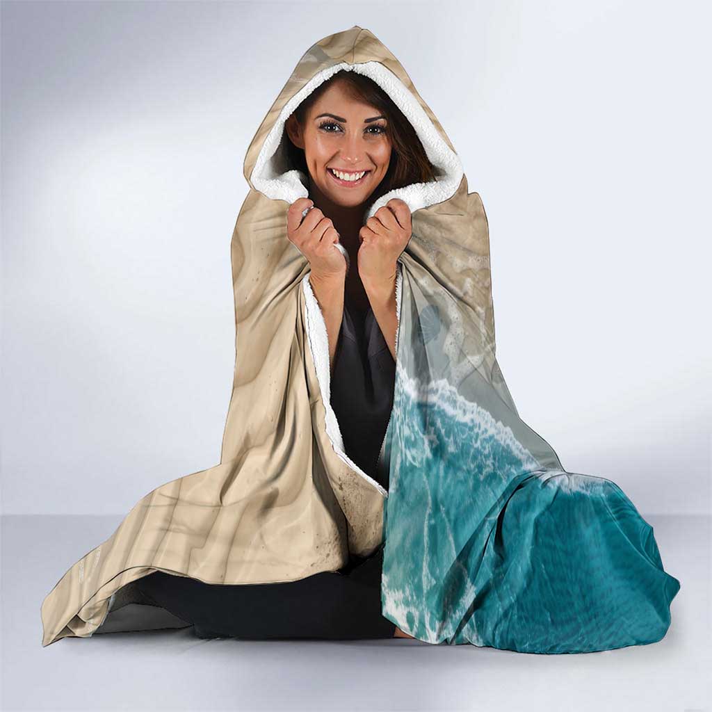 Kiwi Jandal Beach Life Hooded Blanket New Zealand Flip Flops Ocean Wave Surf Style TS04 - Polynesian Pride