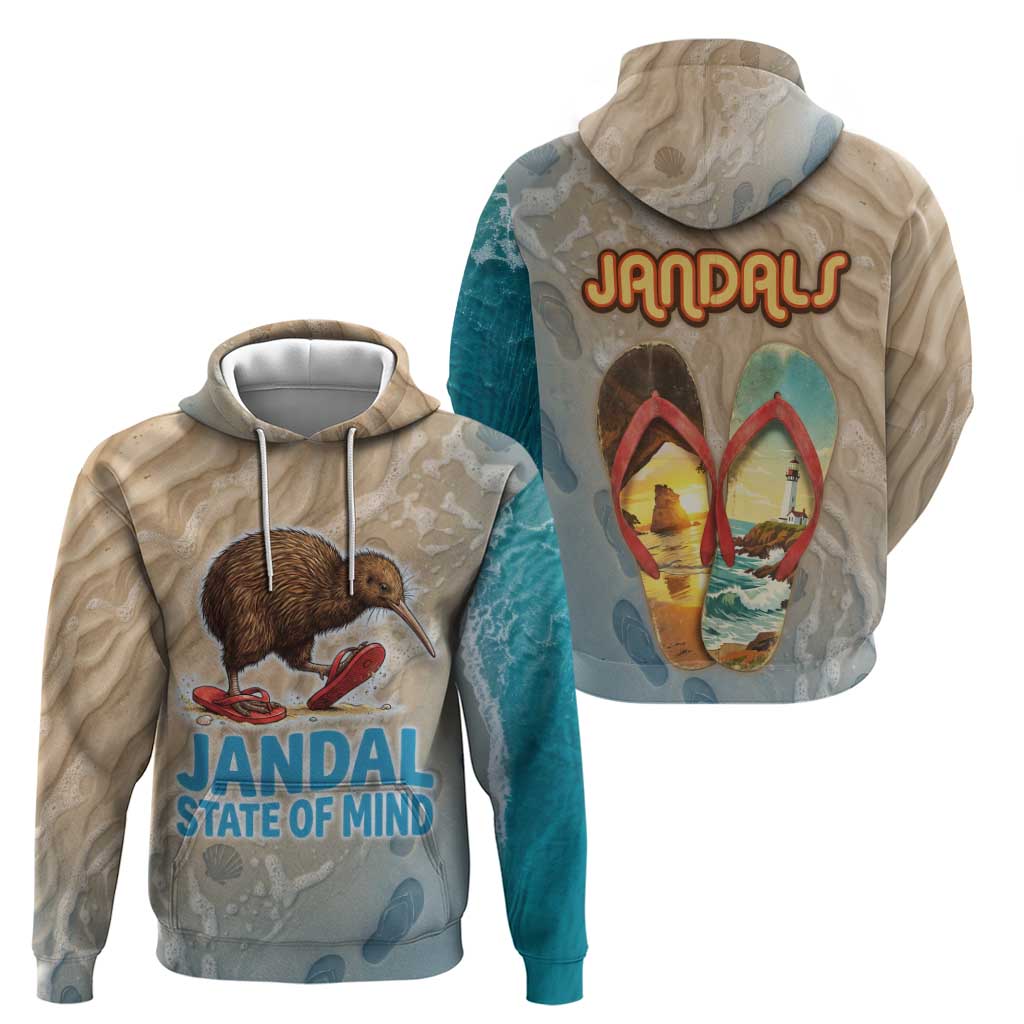 Kiwi Jandal Beach Life Hoodie New Zealand Flip Flops Ocean Wave Surf Style TS04 - Polynesian Pride