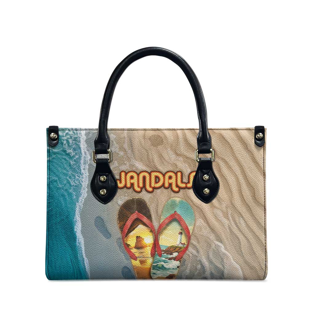 Kiwi Jandal Beach Life Leather Bag New Zealand Flip Flops Ocean Wave Surf Style TS04 - Polynesian Pride