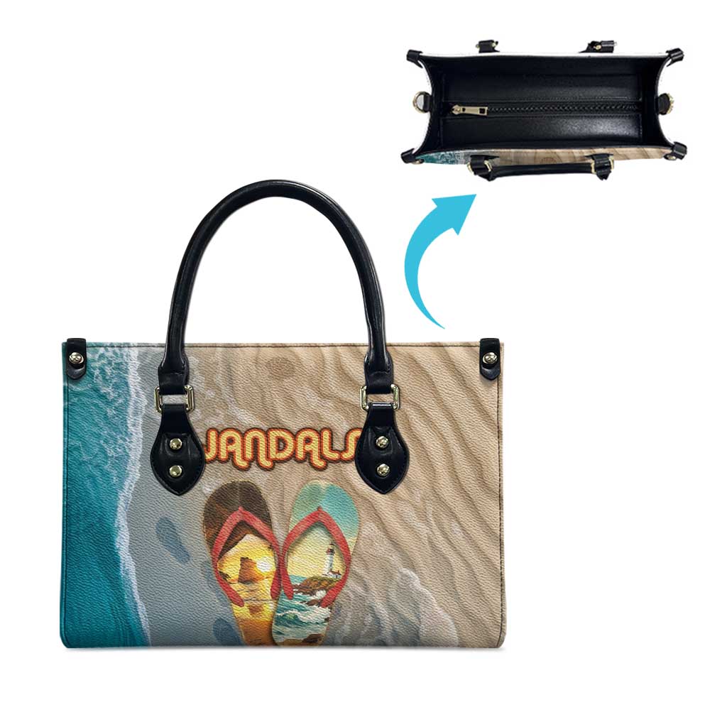 Kiwi Jandal Beach Life Leather Bag New Zealand Flip Flops Ocean Wave Surf Style TS04 - Polynesian Pride