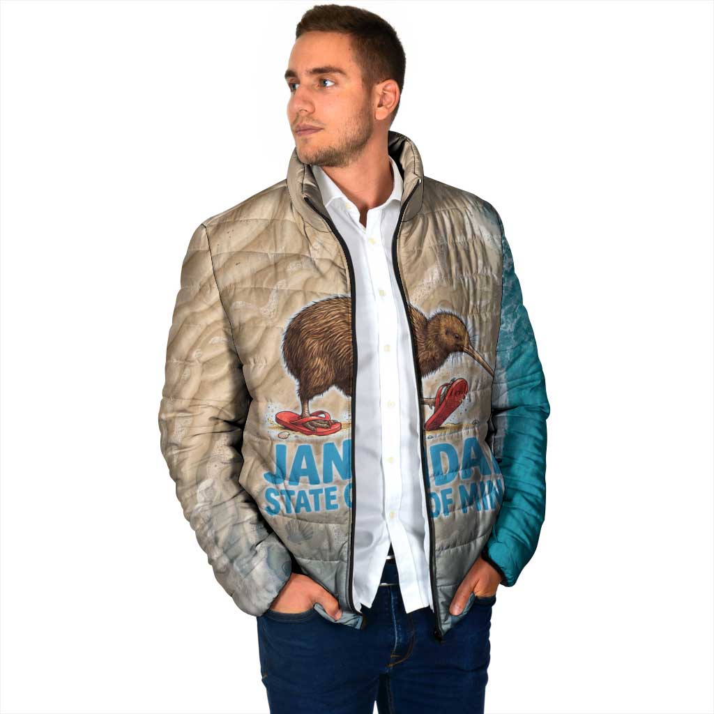 Kiwi Jandal Beach Life Padded Jacket New Zealand Flip Flops Ocean Wave Surf Style TS04 - Polynesian Pride