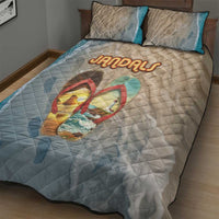 Kiwi Jandal Beach Life Quilt Bed Set New Zealand Flip Flops Ocean Wave Surf Style TS04 - Polynesian Pride