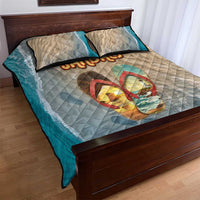 Kiwi Jandal Beach Life Quilt Bed Set New Zealand Flip Flops Ocean Wave Surf Style TS04 - Polynesian Pride