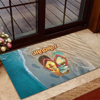 Kiwi Jandal Beach Life Rubber Doormat New Zealand Flip Flops Ocean Wave Surf Style TS04 - Polynesian Pride