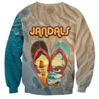 Kiwi Jandal Beach Life Sweatshirt New Zealand Flip Flops Ocean Wave Surf Style TS04 - Polynesian Pride
