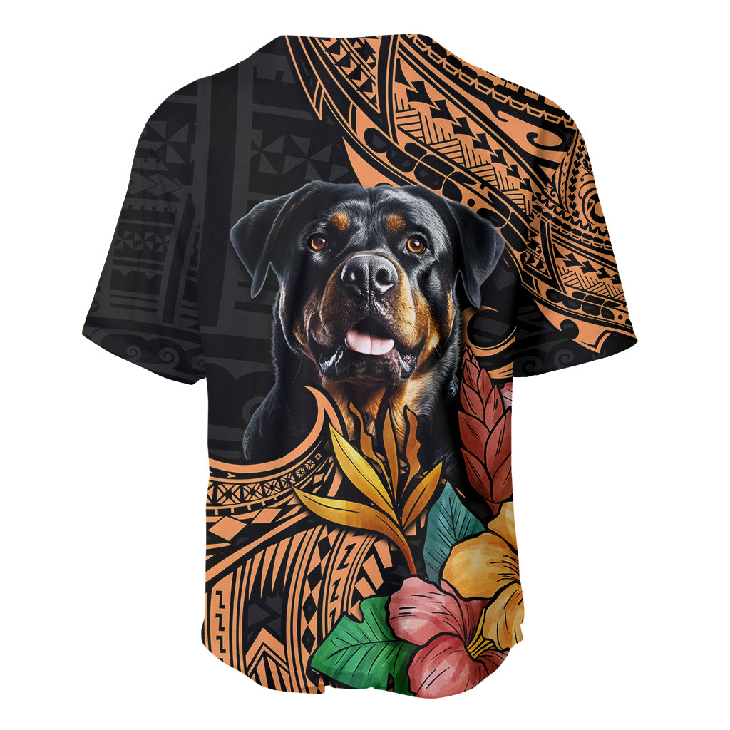 Polynesian Rottweiler Baseball Jersey Polynesian Pattern And Rottweiler TS04 - Polynesian Pride