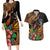 Polynesian Rottweiler Couples Matching Long Sleeve Bodycon Dress and Hawaiian Shirt Polynesian Pattern And Rottweiler TS04 Black - Polynesian Pride