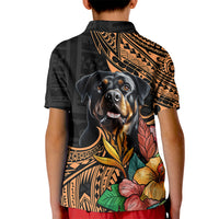 Polynesian Rottweiler Kid Polo Shirt Polynesian Pattern And Rottweiler TS04 - Polynesian Pride