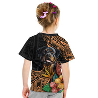 Polynesian Rottweiler Kid T Shirt Polynesian Pattern And Rottweiler TS04 - Polynesian Pride