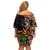 Polynesian Rottweiler Off Shoulder Short Dress Polynesian Pattern And Rottweiler TS04 - Polynesian Pride