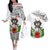 Polynesian Shih Tzu Couples Matching Off The Shoulder Long Sleeve Dress and Hawaiian Shirt Polynesian Pattern And Shih Tzu TS04 White - Polynesian Pride