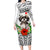 Polynesian Shih Tzu Long Sleeve Bodycon Dress Polynesian Pattern And Shih Tzu TS04 Long Dress White - Polynesian Pride