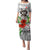 Polynesian Shih Tzu Puletasi Polynesian Pattern And Shih Tzu TS04 Long Dress White - Polynesian Pride