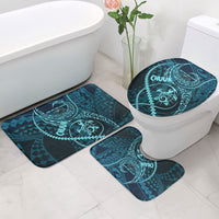 Chuuk Deep Into Truk Lagoon Bathroom Set Polynesian Tribal Pattern Wreck Diving Teal Ship Art