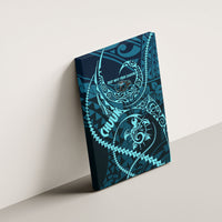 Chuuk Deep Into Truk Lagoon Canvas Wall Art Polynesian Tribal Pattern Wreck Diving Teal Ship Art
