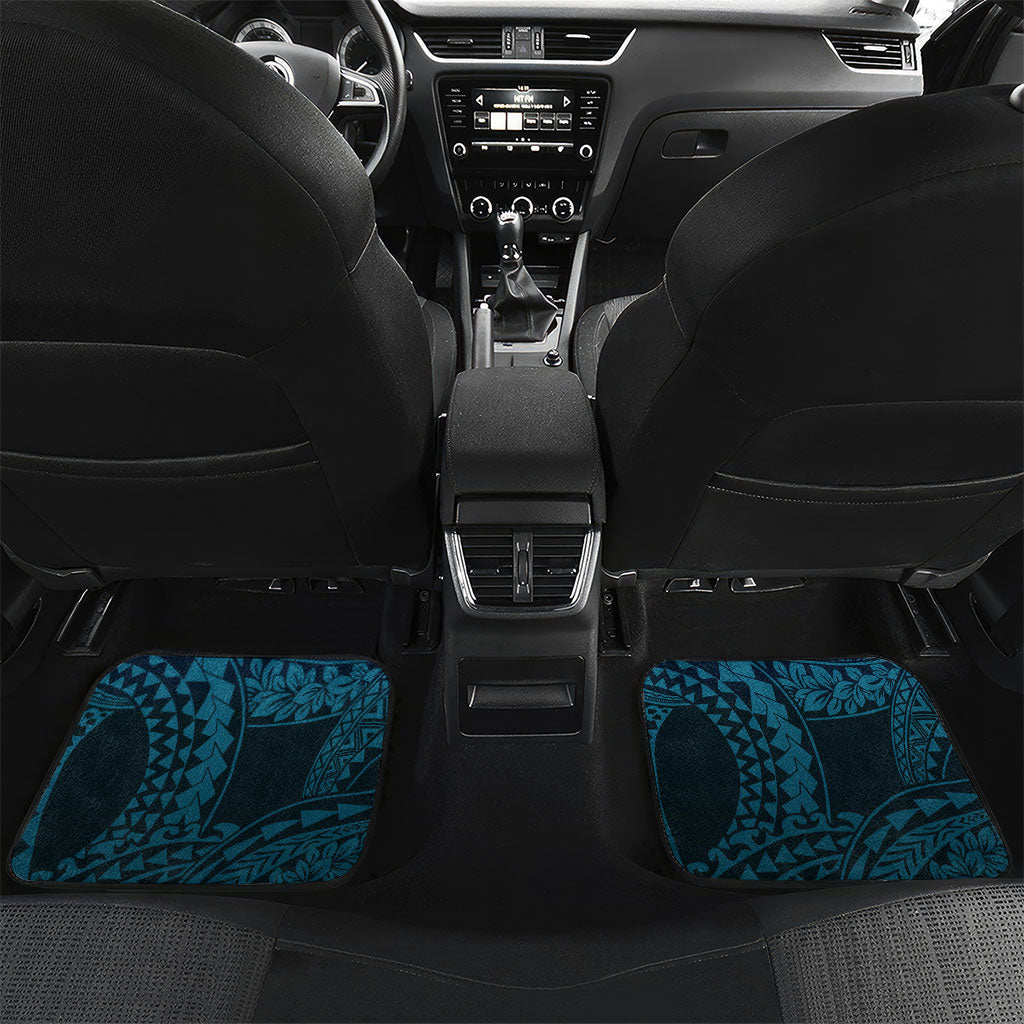 Chuuk Deep Into Truk Lagoon Car Mats Polynesian Tribal Pattern Wreck Diving Teal Ship Art