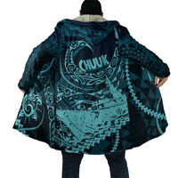 Chuuk Deep Into Truk Lagoon Cloak Polynesian Tribal Pattern Wreck Diving Teal Ship Art