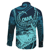 Chuuk Deep Into Truk Lagoon Family Matching Puletasi and Hawaiian Shirt Polynesian Tribal Pattern Wreck Diving Teal Ship Art