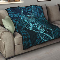 Chuuk Deep Into Truk Lagoon Quilt Polynesian Tribal Pattern Wreck Diving Teal Ship Art