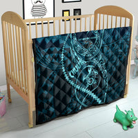 Chuuk Deep Into Truk Lagoon Quilt Polynesian Tribal Pattern Wreck Diving Teal Ship Art