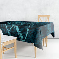 Chuuk Deep Into Truk Lagoon Tablecloth Polynesian Tribal Pattern Wreck Diving Teal Ship Art