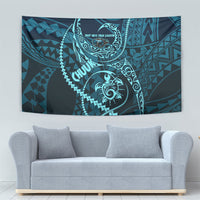 Chuuk Deep Into Truk Lagoon Tapestry Polynesian Tribal Pattern Wreck Diving Teal Ship Art