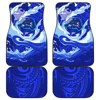 Chuuk Micronesian Roots Car Mats Polynesian Tribal Pattern Hibiscus Flower And Stingray Art