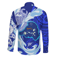 Chuuk Micronesian Roots Family Matching Mermaid Dress and Hawaiian Shirt Polynesian Tribal Pattern Hibiscus Flower And Stingray Art
