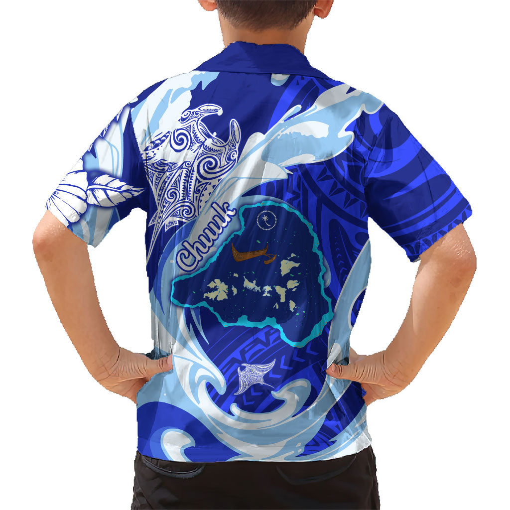 Chuuk Micronesian Roots Family Matching Short Sleeve Bodycon Dress and Hawaiian Shirt Polynesian Tribal Pattern Hibiscus Flower And Stingray Art