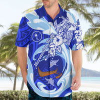 Chuuk Micronesian Roots Hawaiian Shirt Polynesian Tribal Pattern Hibiscus Flower And Stingray Art
