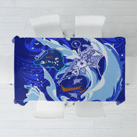 Chuuk Micronesian Roots Tablecloth Polynesian Tribal Pattern Hibiscus Flower And Stingray Art