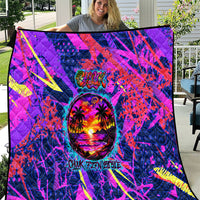 Chuuk Tropical Sunset Coordinates Quilt Neon Graffiti Polynesian Tribal