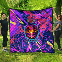 Chuuk Tropical Sunset Coordinates Quilt Neon Graffiti Polynesian Tribal