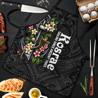 Kosrae Nautical Heritage Apron Polynesian Tribal Anchor With Plumeria Tropical Art