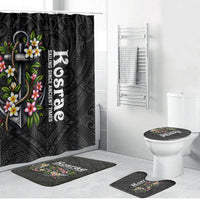 Kosrae Nautical Heritage Bathroom Set Polynesian Tribal Anchor With Plumeria Tropical Art
