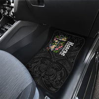 Kosrae Nautical Heritage Car Mats Polynesian Tribal Anchor With Plumeria Tropical Art