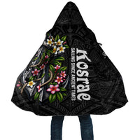 Kosrae Nautical Heritage Cloak Polynesian Tribal Anchor With Plumeria Tropical Art
