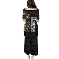 Kosrae Nautical Heritage Family Matching Puletasi and Hawaiian Shirt Polynesian Tribal Anchor With Plumeria Tropical Art