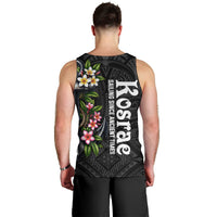 Kosrae Nautical Heritage Men Tank Top Polynesian Tribal Anchor With Plumeria Tropical Art