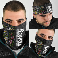Kosrae Nautical Heritage Neck Gaiter Polynesian Tribal Anchor With Plumeria Tropical Art