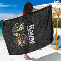 Kosrae Nautical Heritage Sarong Polynesian Tribal Anchor With Plumeria Tropical Art