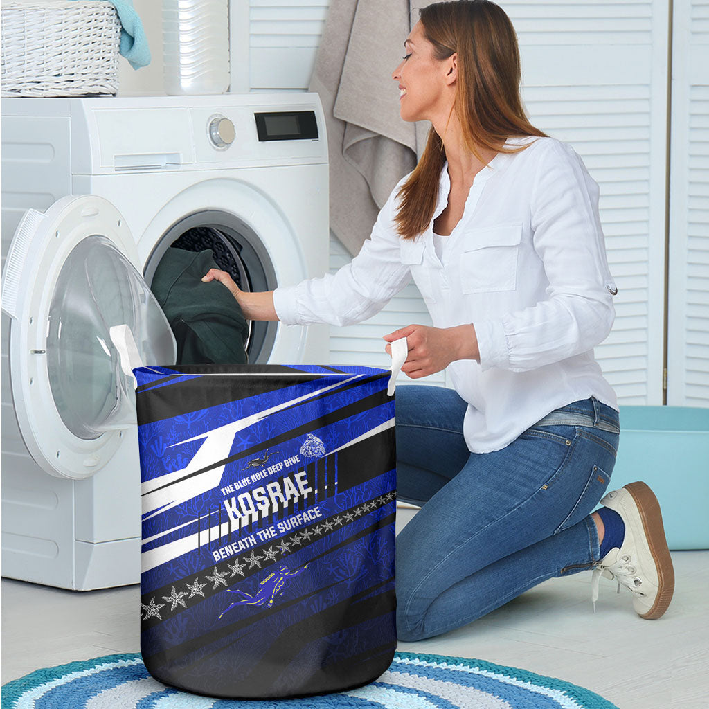 Kosrae Deep Sea Scuba Diving Laundry Basket Blue Hole Beneath The Surface Coral Reef Graphic Art