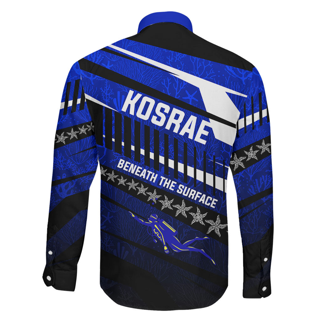 Kosrae Deep Sea Scuba Diving Family Matching Summer Maxi Dress and Hawaiian Shirt Blue Hole Beneath The Surface Coral Reef Graphic Art