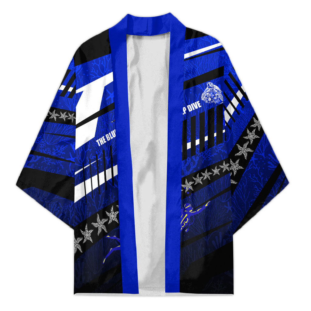 Kosrae Deep Sea Scuba Diving Kimono Blue Hole Beneath The Surface Coral Reef Graphic Art